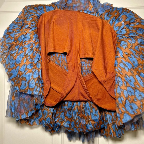 Free People FP One Blossom Mini Skort Leopard Brown Combo - Picture 5 of 5